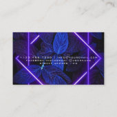 美しいサロンネオン抽象芸術モダン女性 名刺 (裏面)