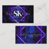 美しいサロンネオン抽象芸術モダン女性 名刺 (正面/裏面)