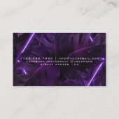美しいサロンネオン抽象芸術モダン女性 名刺 (裏面)