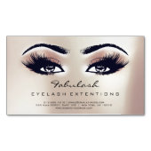 美しいサロンバイオレットピンクのローズアドレスメイクアップまばたき マグネット名刺 (正面)