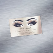 美しいサロンバイオレットピンクのローズアドレスメイクアップまばたき マグネット名刺 (インサイチュ)