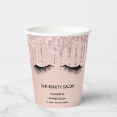 美しいサロンバラ金ゴールドグリッター放映事業 紙コップ (正面)