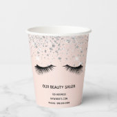 美しいサロンバラ金ゴールド銀 紙コップ (裏面)