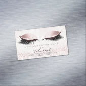 美しいサロンパステルグリッターアドレスメイクアップピンク マグネット名刺 (インサイチュ)