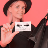 美しいサロンパステルグリッターアドレスメイクアップピンク マグネット名刺