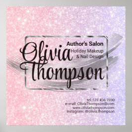 美しいサロンパールシルバー ポスター