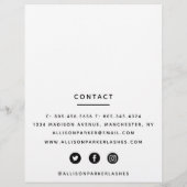 美しいサロンビジネスサービスフライヤー チラシ (裏面)