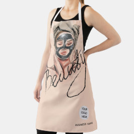 美しいサロンビジネスロゴ エプロン