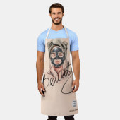 美しいサロンビジネスロゴ エプロン (着用した状態)