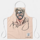 美しいサロンビジネスロゴ エプロン (正面)