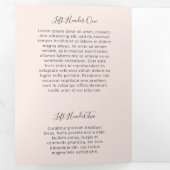 美しいサロンビジネス赤面ピンク3折パンフレット 三つ折りカード (内部最初)