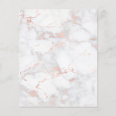美しいサロンピンクの大理石にあなたのロゴ チラシ (裏面)