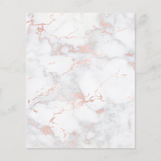 美しいサロンピンクの大理石にあなたのロゴ チラシ (裏面)
