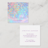 美しいサロンフェイク虹彩効果 スクエア名刺 (正面/裏面)