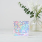 美しいサロンフェイク虹彩効果 スクエア名刺 (スタンド正面)