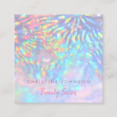 美しいサロンフェイク虹彩効果 スクエア名刺 (正面)