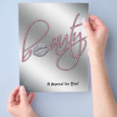 美しいサロンフライヤーヘアピンクシルバーリップ チラシ (手)