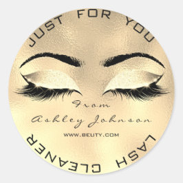 美しいサロンブラウングリッタースパ金ゴールドラッシュクリーナー ラウンドシール