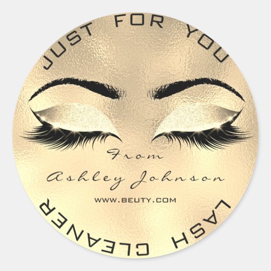 美しいサロンブラウングリッタースパ金ゴールドラッシュクリーナー ラウンドシール (正面)