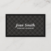 美しいサロンブラックキルト美容師 名刺 (正面)