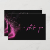 美しいサロンブラックネオンピンクセット金額ギフトカード (正面/裏面)