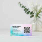 美しいサロンブランディング睫毛 名刺 (スタンド正面)