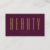 美しいサロンブルゴーニュ及び金ゴールドシンプル 名刺 (正面)