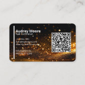 美しいサロンプロフェッショナルQRコード爪、 ネイル技術 名刺 (正面)