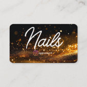 美しいサロンプロフェッショナルQRコード爪、 ネイル技術 名刺 (裏面)