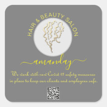 美しいサロンヘアコービッドリニューアルロゴヘアQRコードS