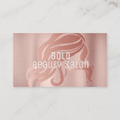 美しいサロンヘアスタイリストブラシバラ金ゴールド金属 名刺 (裏面)