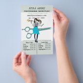 美しいサロンヘアスタイリスト美容師価格表 チラシ (ハンドル)