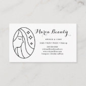 美しいサロンヘアメイクアップアーティストシアルブラック 名刺 (正面)