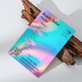 美しいサロンホログラフィックエステティシャン追加ロゴ チラシ