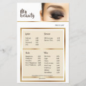 美しいサロンホワイト&ゴールデンフレーム価格表 (正面)