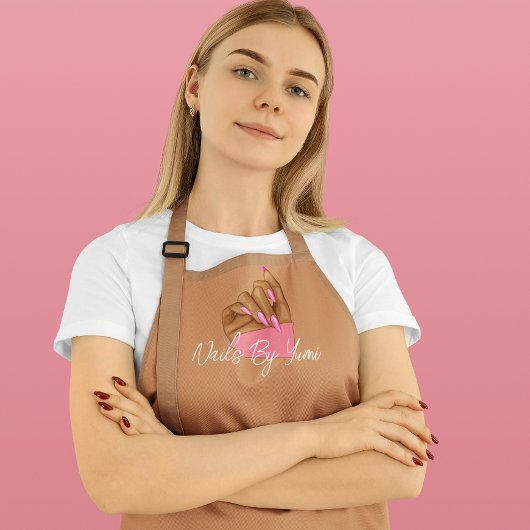 美しいサロンボーティシャンネイルアーティストモダンユニフォーム エプロン