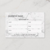 美しいサロンマッサージセラピー大理石アポイントメント 予約カード (正面)