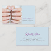 美しいサロンマニキュアネイルアーティスト 名刺 (正面/裏面)