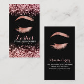 美しいサロンメイクアップアーティストブローズLash Extensions 名刺 (正面/裏面)