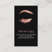 美しいサロンメイクアップアーティストブローズLash Extensions 名刺 (裏面)