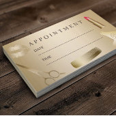 美しいサロンメイクアップアーティストヘア金ゴールドアポイントメント 予約カード