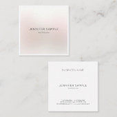 美しいサロンメイクアップアーティストラエレガントインモダンプレーン スクエア名刺 (正面/裏面)