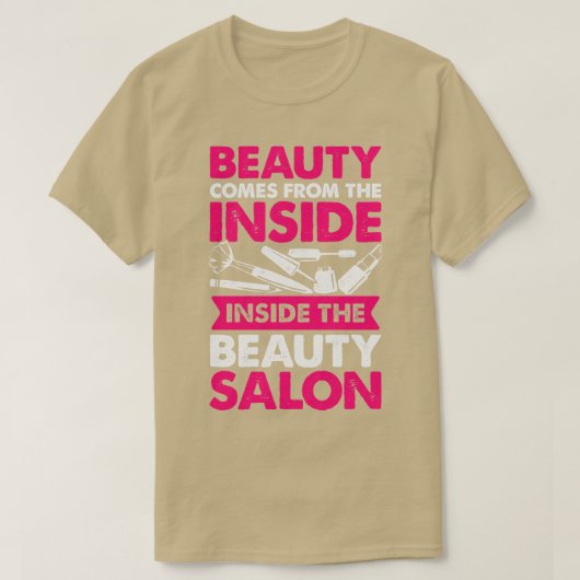 美しいサロンメイクアップアーティスト美容師プレゼント Tシャツ (デザイン正面)