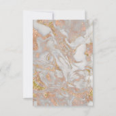 美しいサロンメタリック銅グレー大理石ユーザ サンキューカード (裏面)