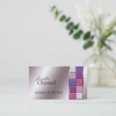 美しいサロンメークアップアーティスト名刺 名刺 (スタンド正面)