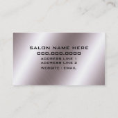 美しいサロンメークアップアーティスト名刺 名刺 (裏面)