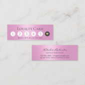美しいサロンモダンピンクガーリーロイヤリティ ロイヤリティカード (正面/裏面)