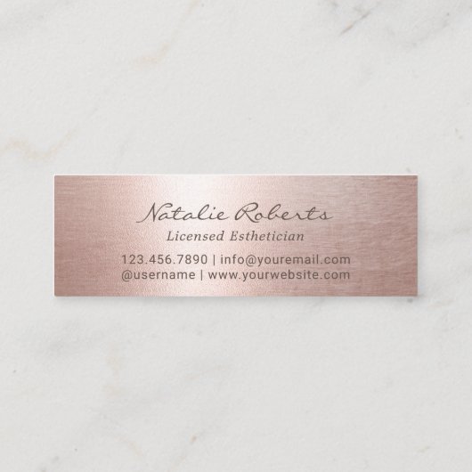 美しいサロンモダン赤面バラ金ゴールドロイヤリティ ロイヤリティカード (裏面)