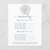 美しいサロンリオープニングロゴQRコード価格白 チラシ (正面)