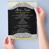 美しいサロンリストFlyer Diamonds金ゴールド チラシ (手)